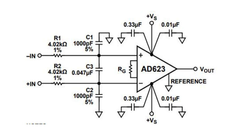 AD623 Instrumentation Amplifier & Its Working - Semiconductor For You